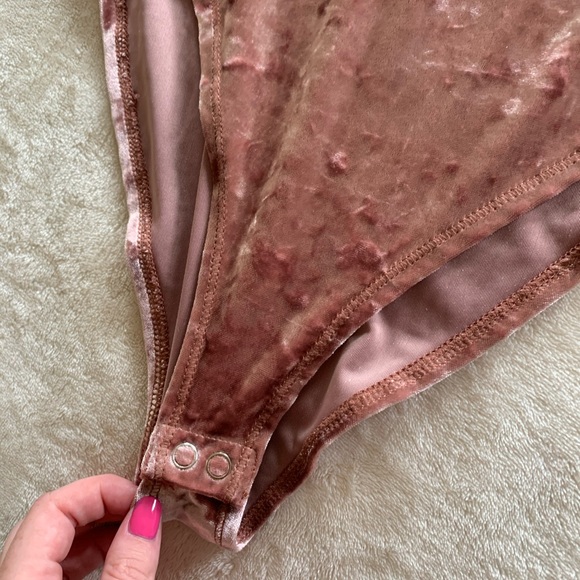 Forever21 Velvet halter body suit - Picture 2 of 5